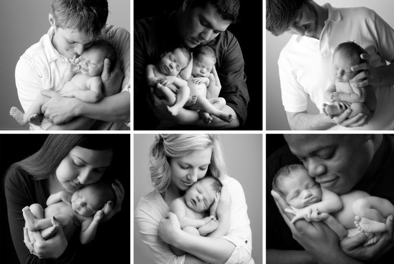 newborn with mom, newborn with dad, parents