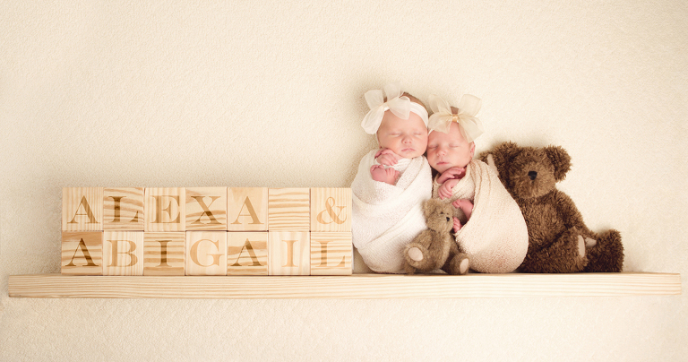 twin newborn photo